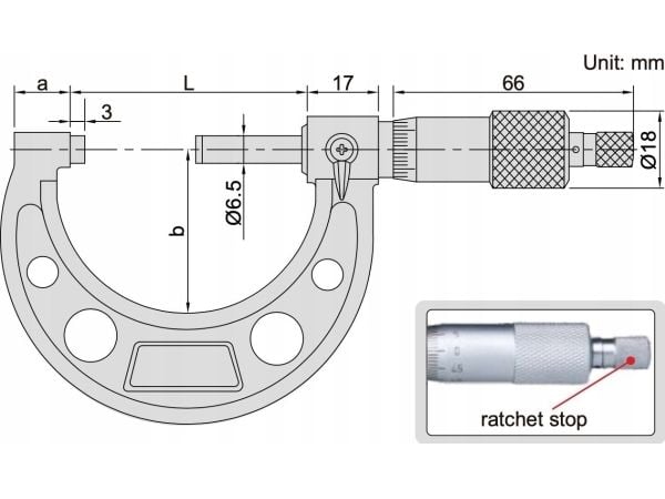 INSIZE MIKROMETER 50-75 STANDARD/SERT.