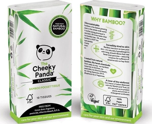 Cheeky Panda, hygieniske lommetørk, 8 pakker