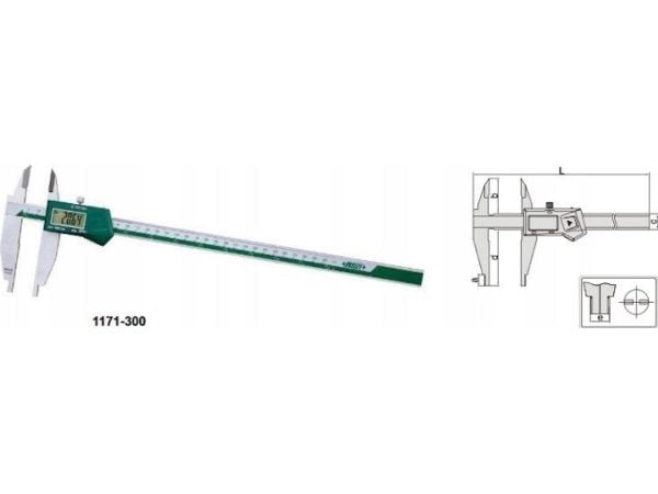 Insize måleinstrument 300 cyf r. 12 3V/DATA 2-str.