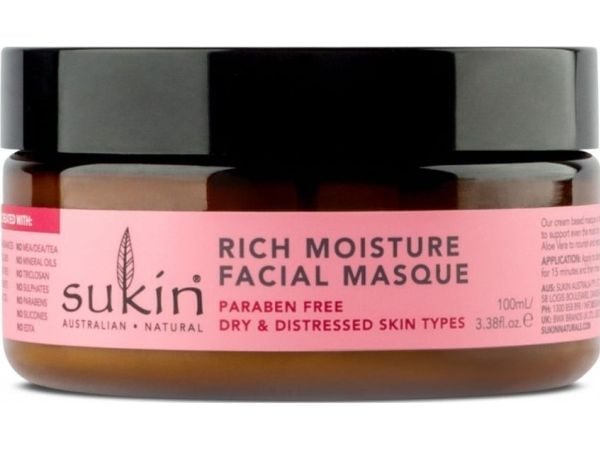 Sukin ROSEHIP fuktighetsgivende ansiktsmaske 100 ml