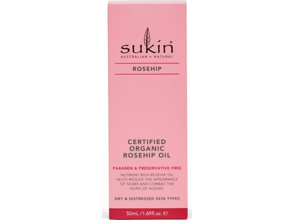 Sukin ROSEHIP Oil 100 % chilensk nypeolje 50 ml