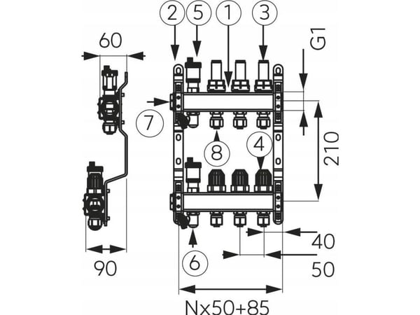 Ferro STAL. 12-WAY TERMOST. AND FLOW CONTROL STD. FERRO // TG.F.ROZ.SN-RZP12S