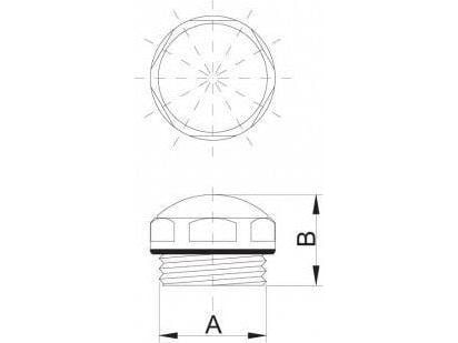 Hydroland KOREK 1/2" til varme stål hvit med O-ring //G.KB-1/2-STAL-BI