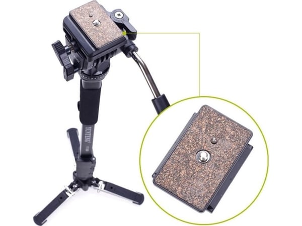 YUNTENG Monopod 2in1 med ben og oljehode / video / Gopro Hero 7