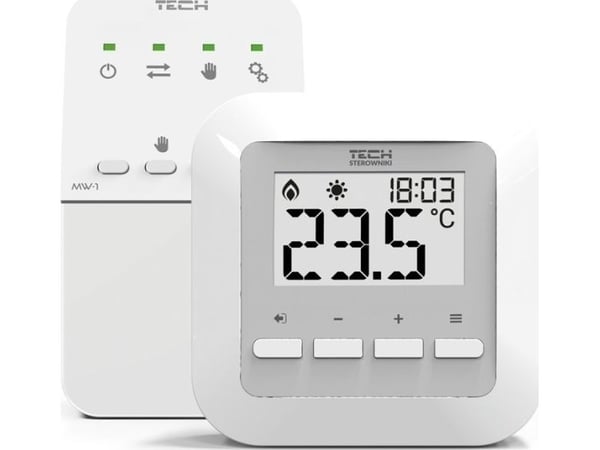 Tekninen huoneohjain kaksitoiminen ST-295v2 valkoinen
