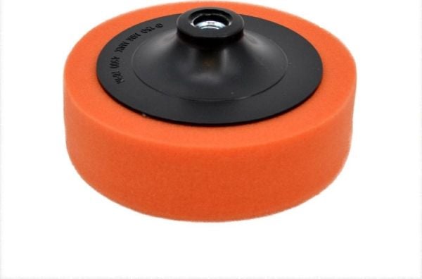AWTOOLS poleringssvamp 150 mm poleringskube pomerans M14 (medium)