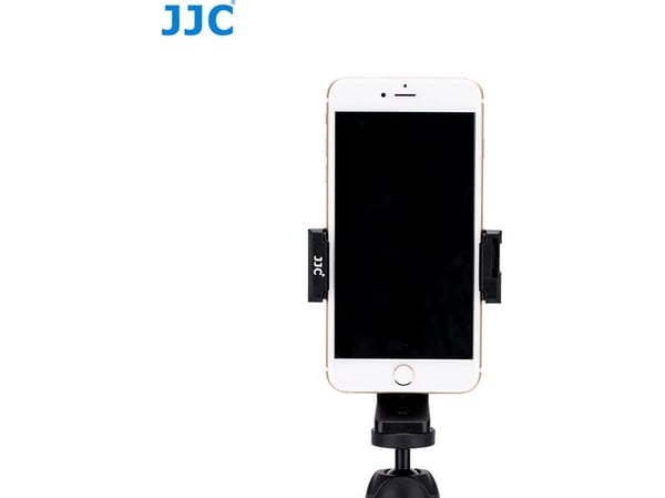 JJC selfie-stick solid brakett med 360 graders rotasjon for stativ 1/4" til telefon/smarttelefon