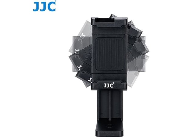 JJC selfie-stick solid brakett med 360 graders rotasjon for stativ 1/4" til telefon/smarttelefon