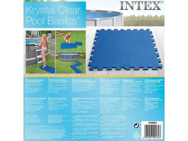 Intex beskyttelsesmatter til basseng, 8 stk, 50x50 cm, blå