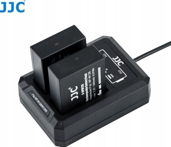 JJC Kameralader Dual Channel Dual USB-lader for Fuji NP-W126 / NP-W126S