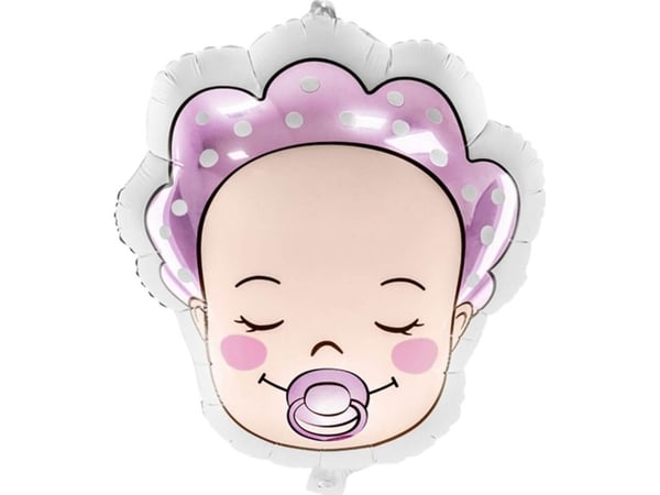 Folieballon baby girl ansigt