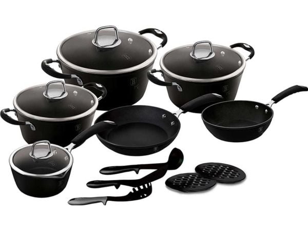 Berlinger Haus grytesett 15 deler BERLINGER HAUS BLACK PROFESSIONAL LINE BH-6129