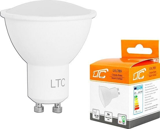 LTC LED-pære GU10 SMD 7W 230V varm hvit 560 lm