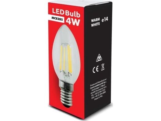 Maclean hehkulamppu Retro Edison LED E14, 4W 230V (MCE285)
