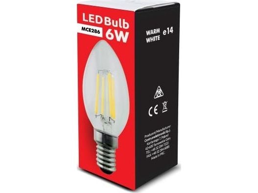 Maclean hehkulamppu Retro Edison LED E14, 6W 230V (MCE286)