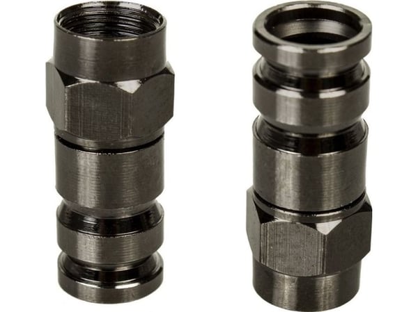 Maclean kompresjonsplugg F RG-6 pro svart nikkel MCTV-916