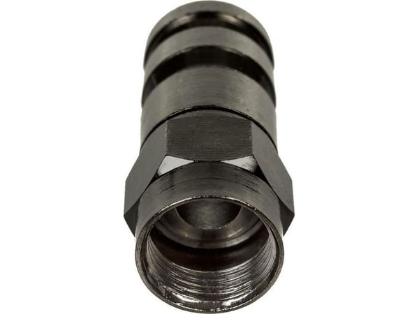 Maclean kompresjonsplugg F RG-6 pro svart nikkel MCTV-916