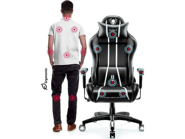Diablo Stoler X-ONE 2.0 KING Svart og hvit
