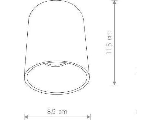 Takspot Nowodvorski Spot Eye Tone 8928 1x10W GU10 LED tak hvit/sølv
