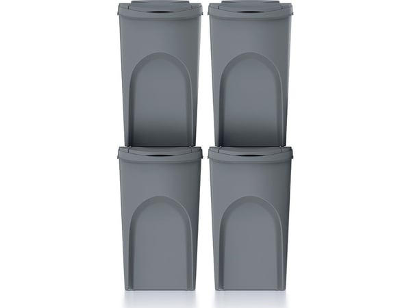 Prosperplast Sortibox jäteastia lajitteluun 4 x 35L harmaa (IKWB35S4-405U)