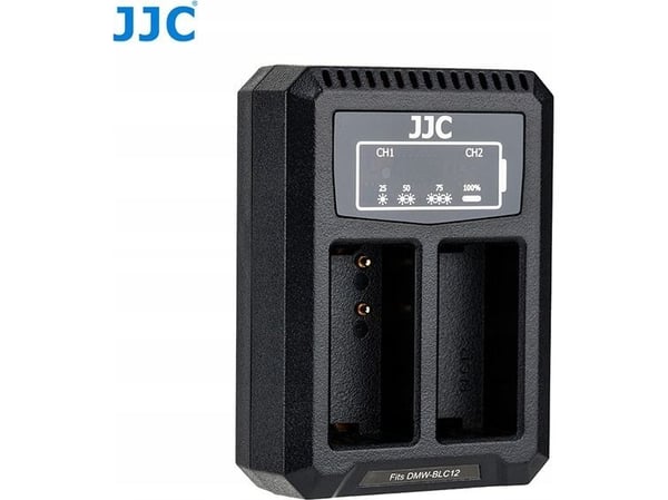 Laddare till kamera JJC dubbel laddare USB för Panasonic DMW-BLC12 / Sigma BP-51 / Leica BP-DC12