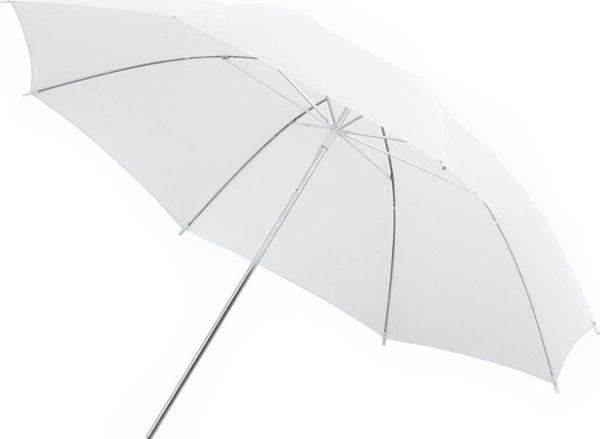 Vit paraply med diffusor 110 cm