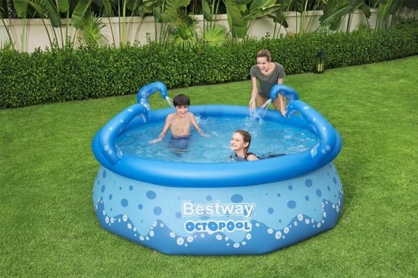 Bestway 57397, Oppblåsbart basseng, 3153 l, Rund, 2 år, Octopus, PVC