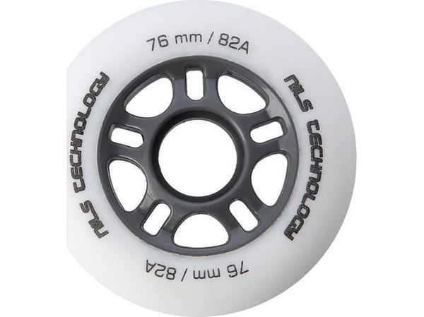 Nils Extreme PU 76x24 82A, hvite matte hjul (4 stk.)