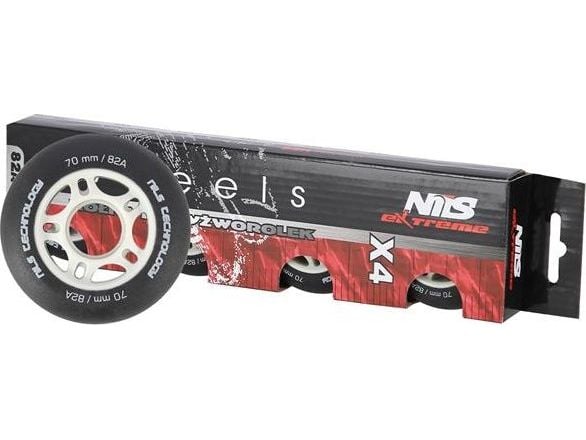 Nils Extreme PU 70x24 82A svarte matte hjul (4 stk.)
