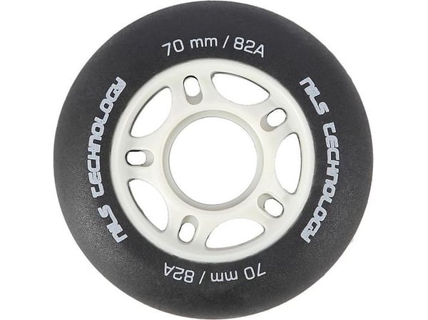Nils Extreme PU 70x24 82A svarte matte hjul (4 stk.)