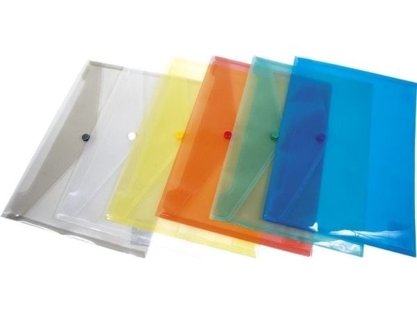 Donau Envelope DONAU folder with clasp, PP, A7, 180 micron, smoky