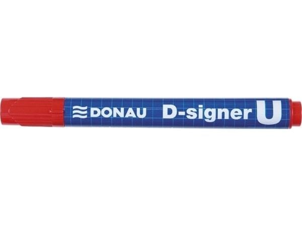 Donau permanentmarker DONAU D-Signer U, okergul, 2–4 mm (linje), rød