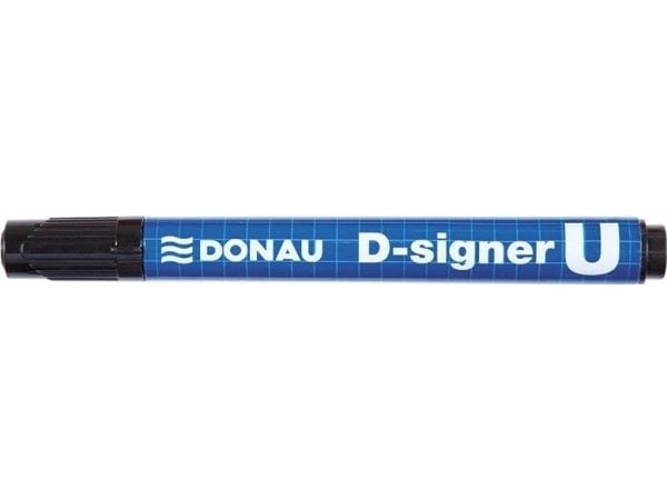 Donau permanent marker D-Signer U, rund spiss 2-4 mm (linje), svart