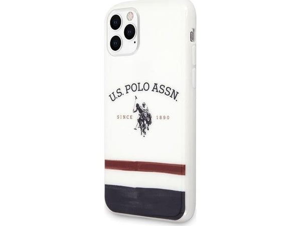 Kotelo US Polo Assn US Polo US Polo US Polo USHCN65PCSTRB iPhone 11 Pro Max kaksivärinen / valkoinen kolmivärinen kuvio kokoelma