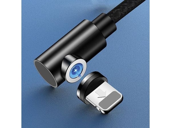 USAMS U54 magnetisk vinkelkabel 1 m, lynrød SJ444USB02 (US-SJ444)