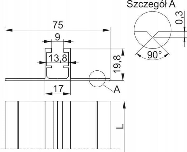 Baks alumiininen asennuskisko SM400 890040