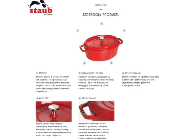 STAUB - Cocotte med dekke - 29 x 15 cm - 4.25 L - oval - svart