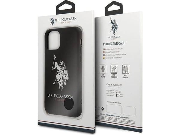 US Polo USHCN65SLHRBK iPhone 11 Pro Max czarny/black Silicone Collection