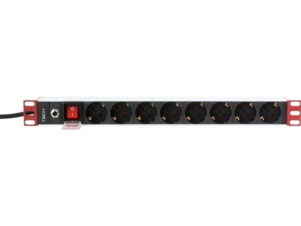 Techly I-CASE STRIP-61UDIT, Strømkontaktmontering, Sort, 1U, 3 m, 19", CE, Reach, ISO 9001