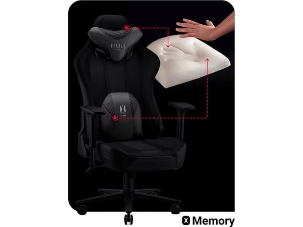 Gamingstol Diablo X-Player 2.0, farge: svart, størrelse: normal