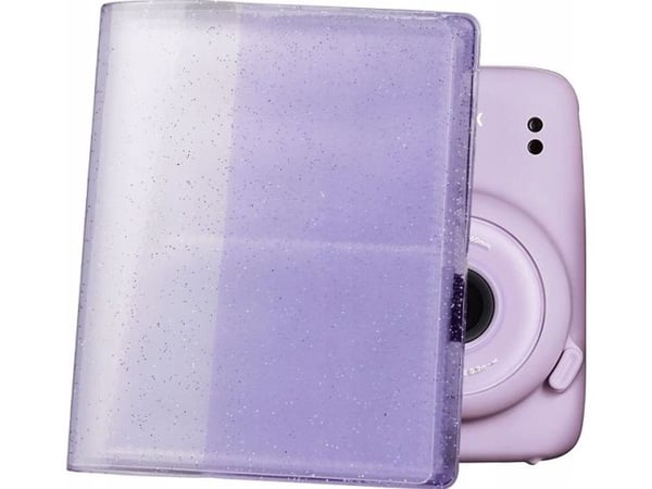 LoveInstant Album for 64 bilder for Fujifilm Instax Mini 8 9 11 - Lilla / Glitter