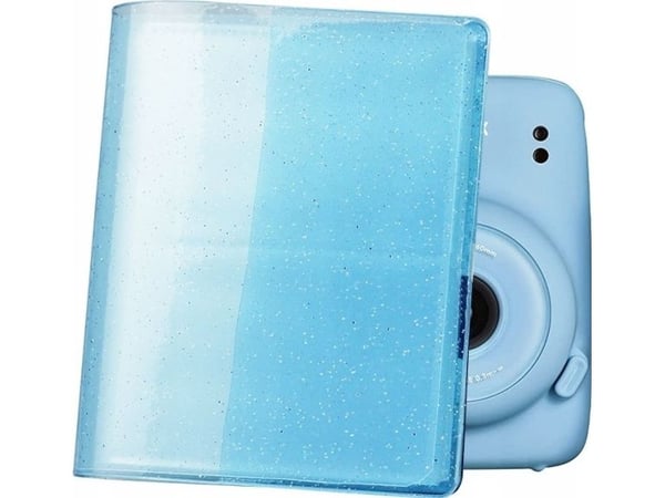 LoveInstant album for 64 bilder til Fujifilm Instax Mini 8/9/11 - blå / glitter
