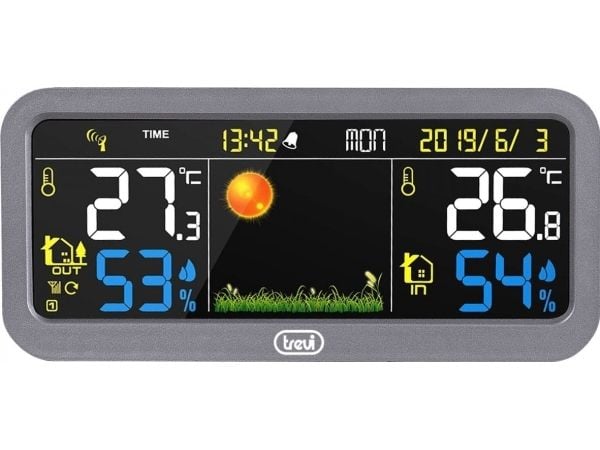 Trevi ME 3P20 RC, Grå, Inne Termometer, Utendørs Barometer, Utendørs Barometer, Barometer, Hygrometer, Termometer, Barometer, Hygrometer, Termomete...