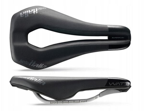 Selle Italia WATT GEL SUPERFLOW sete SELLE ITALIA WATT GEL SUPERFLOW (id match - U3) TI 316 Tube 7, duro-tek, sort (NEW)