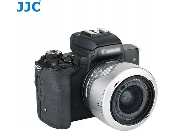 JJC objektivdeksel Ew-53 til Canon EF-M 15-45mm F/3.5-6.3 - sølv