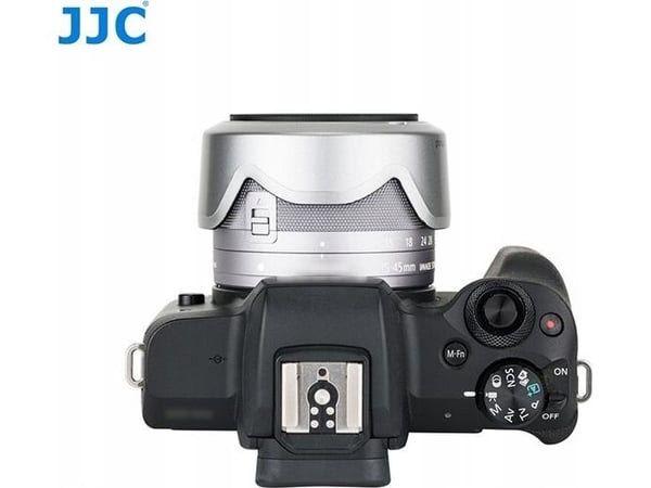 JJC objektivdeksel Ew-53 til Canon EF-M 15-45mm F/3.5-6.3 - sølv