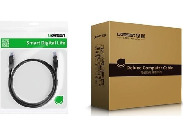 Ugreen Ugreen Internetkabel Ethernet Patchkabel Rj45 Cat 6 Utp 1000Mbps 20M Svart (20166)