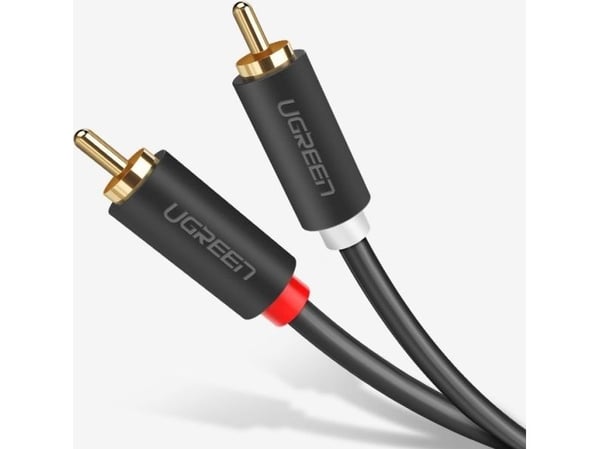 Kabel 2x RCA (Cinch) til 2x RCA (Cinch) UGREEN AV104 2m (svart)