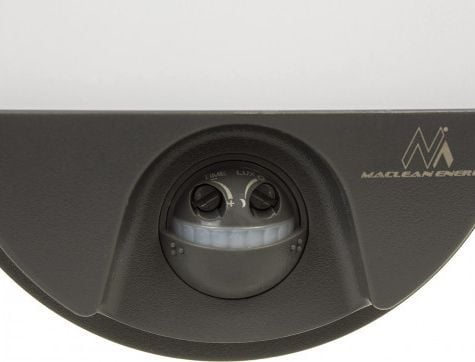Maclean LED-vegglampe med bevegelsessensor grå 15W IP54 naturlig hvit 4000K
