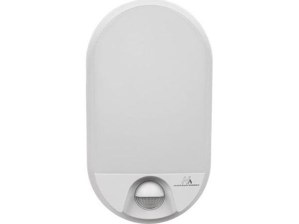 Maclean vegglampe med bevegelsessensor og IR, hvit 15W, IP54, 4000K, 1100lm, MC